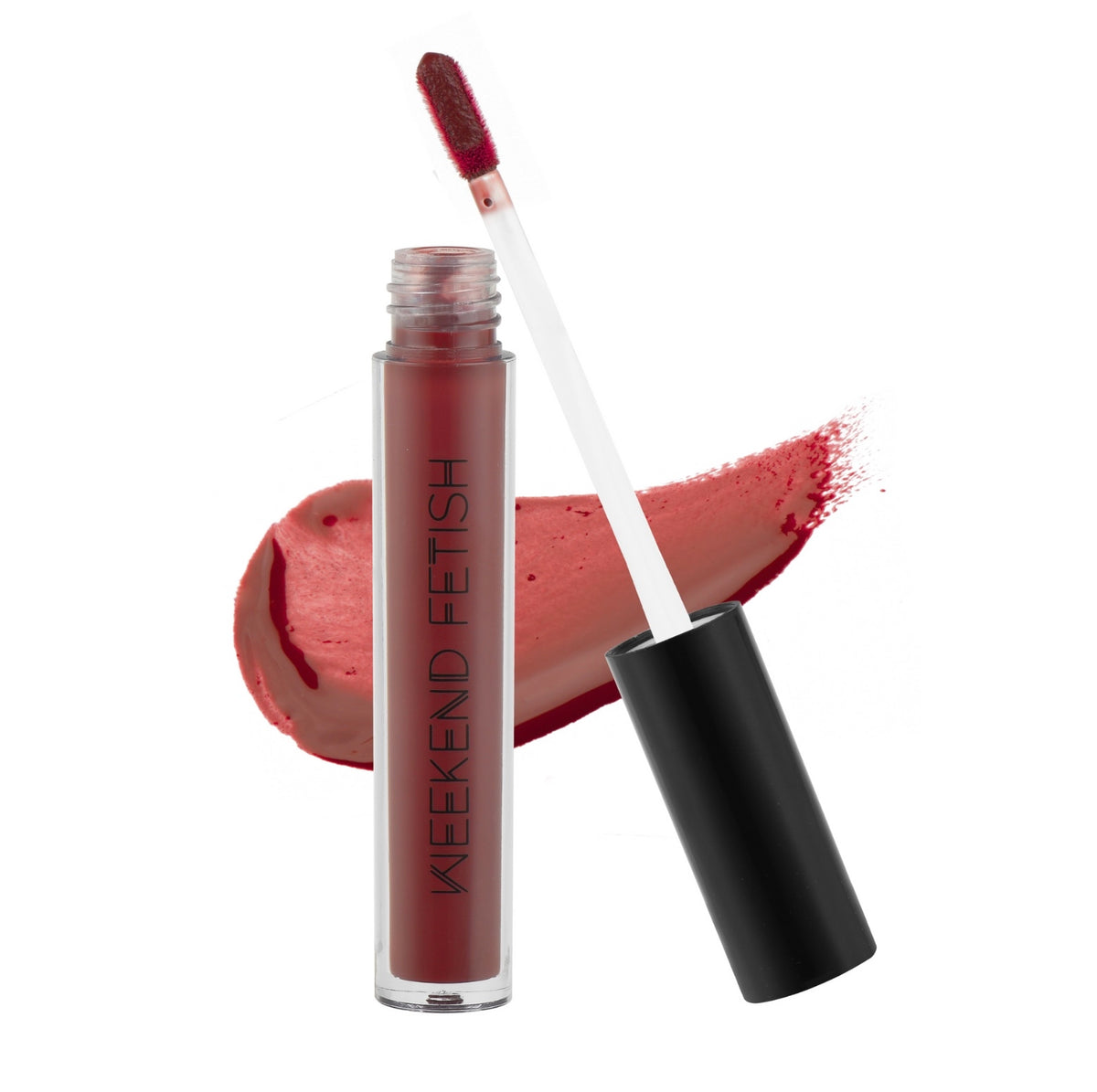 Weekend Fetish Lip Luster Lip Gloss in Red Velvet, a deep red shade