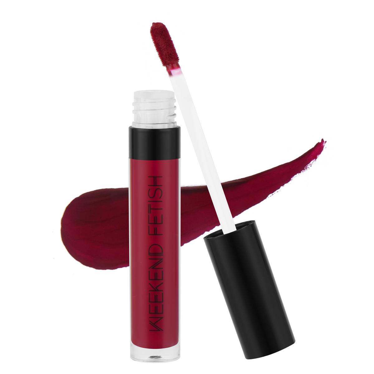 Weekend Fetish Matte Liquid Lipstick in Magentaa bold plum shade
