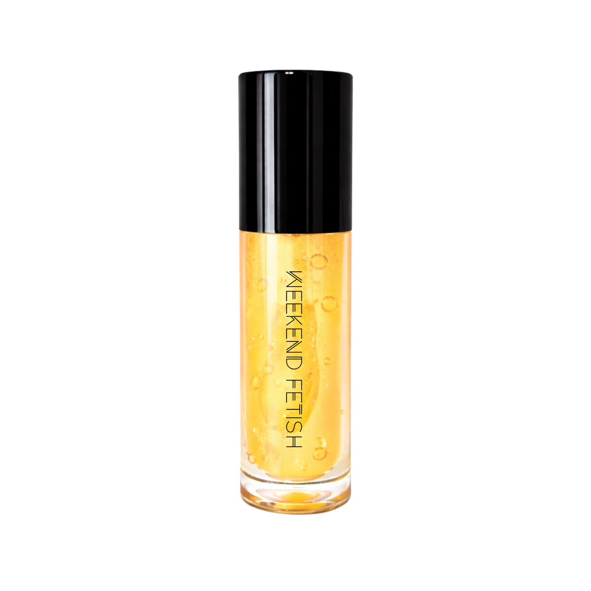 Weekend Fetish Hydrating Lip Oil in Peach with a glossy finish