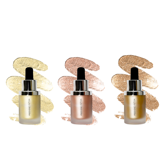 Weekend Fetish Sunkissed Liquid Highlighter Trio in Champagne, Rose Gold and Copper