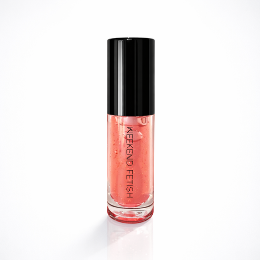 Weekend Fetish Hydrating Lip Oil in Watermelon with a glossy finish