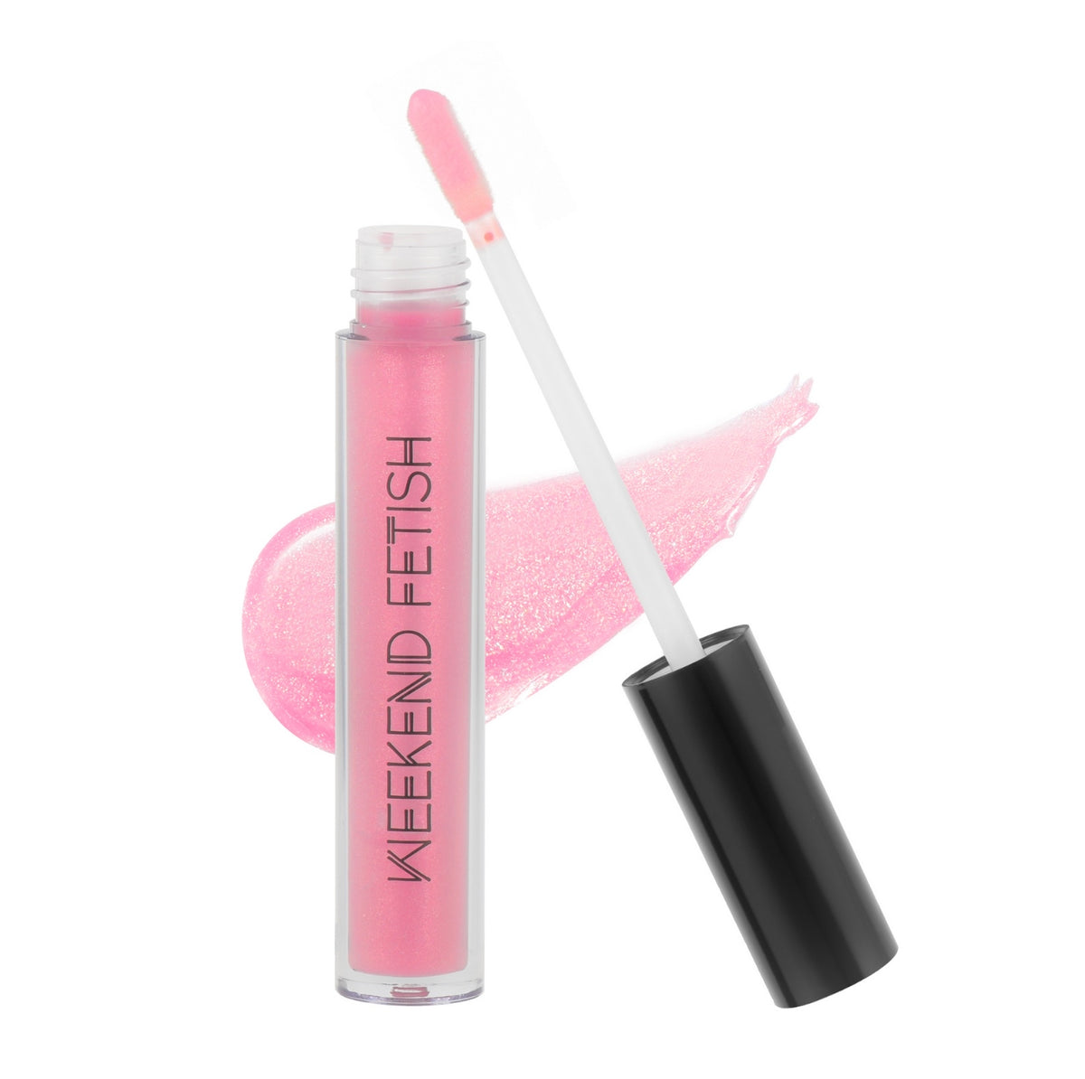 Weekend Fetish Lip Luster Lip Gloss in Tickled Pink, a light pink shade