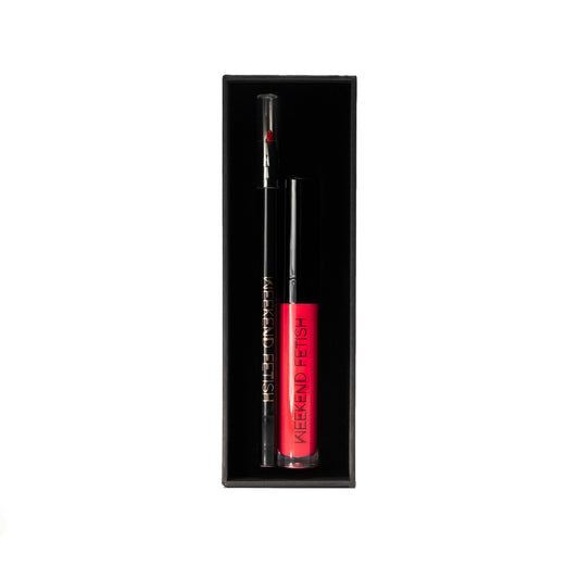 Weekend Fetish Matte Lipstick and Lip Liner Kit in coordinating shades