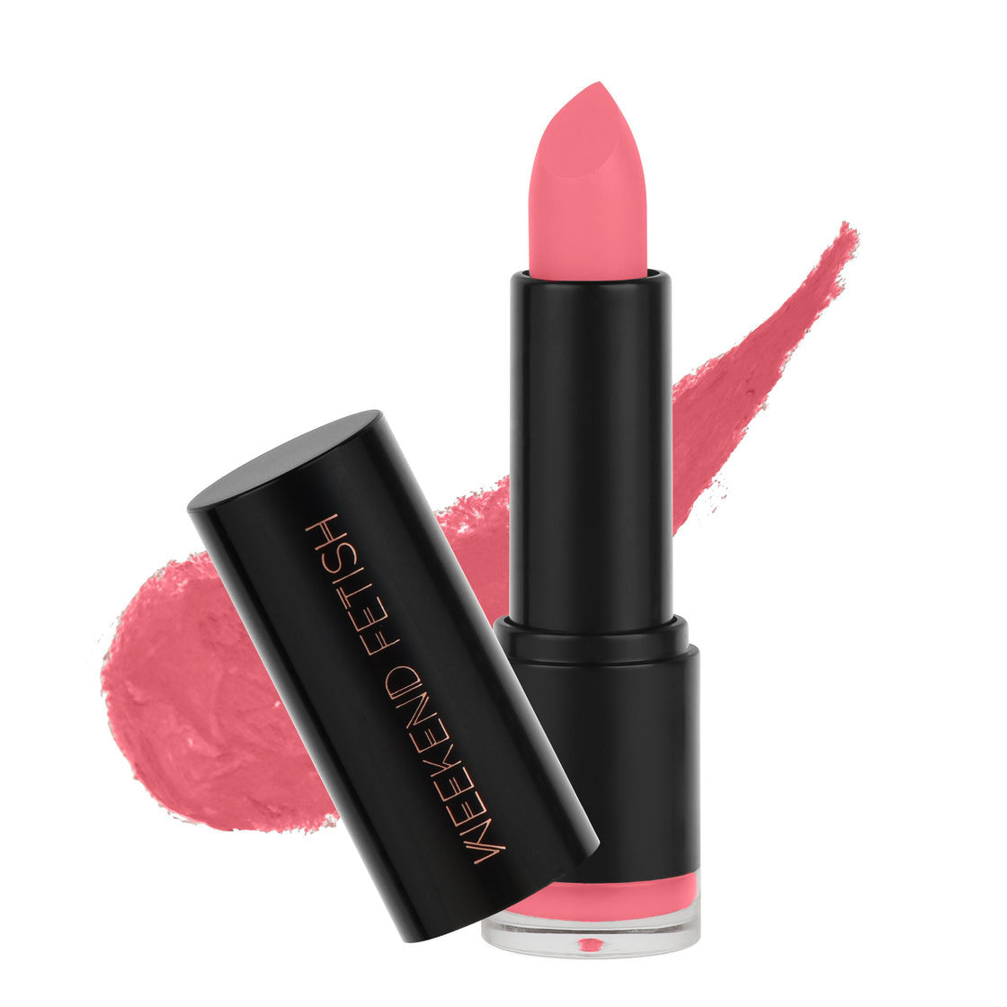 Weekend Fetish Creamy Matte Lipstick French Kiss in a pink nude shade