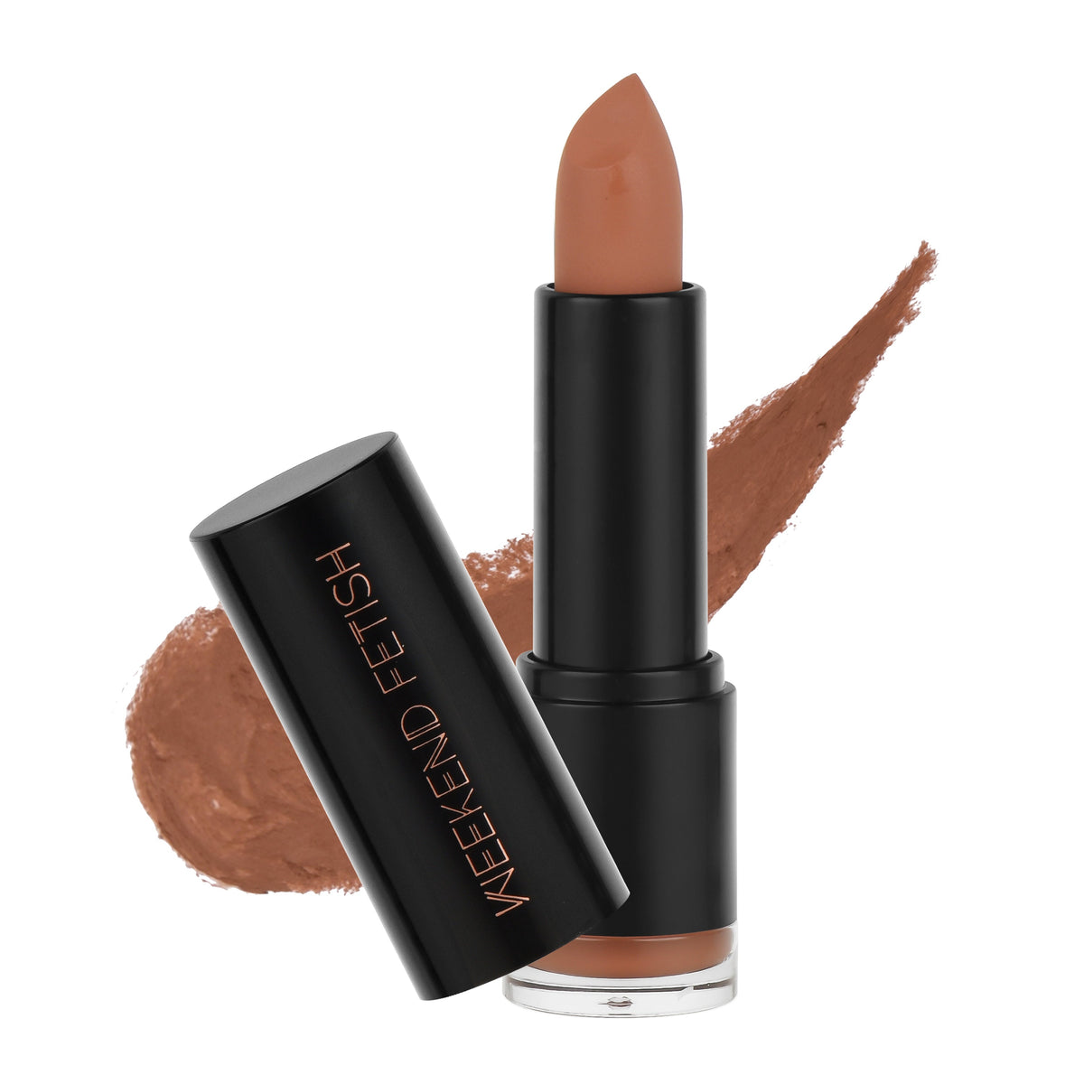 Weekend Fetish Creamy Matte Lipstick Skin 2 Skin in a warm nude shade