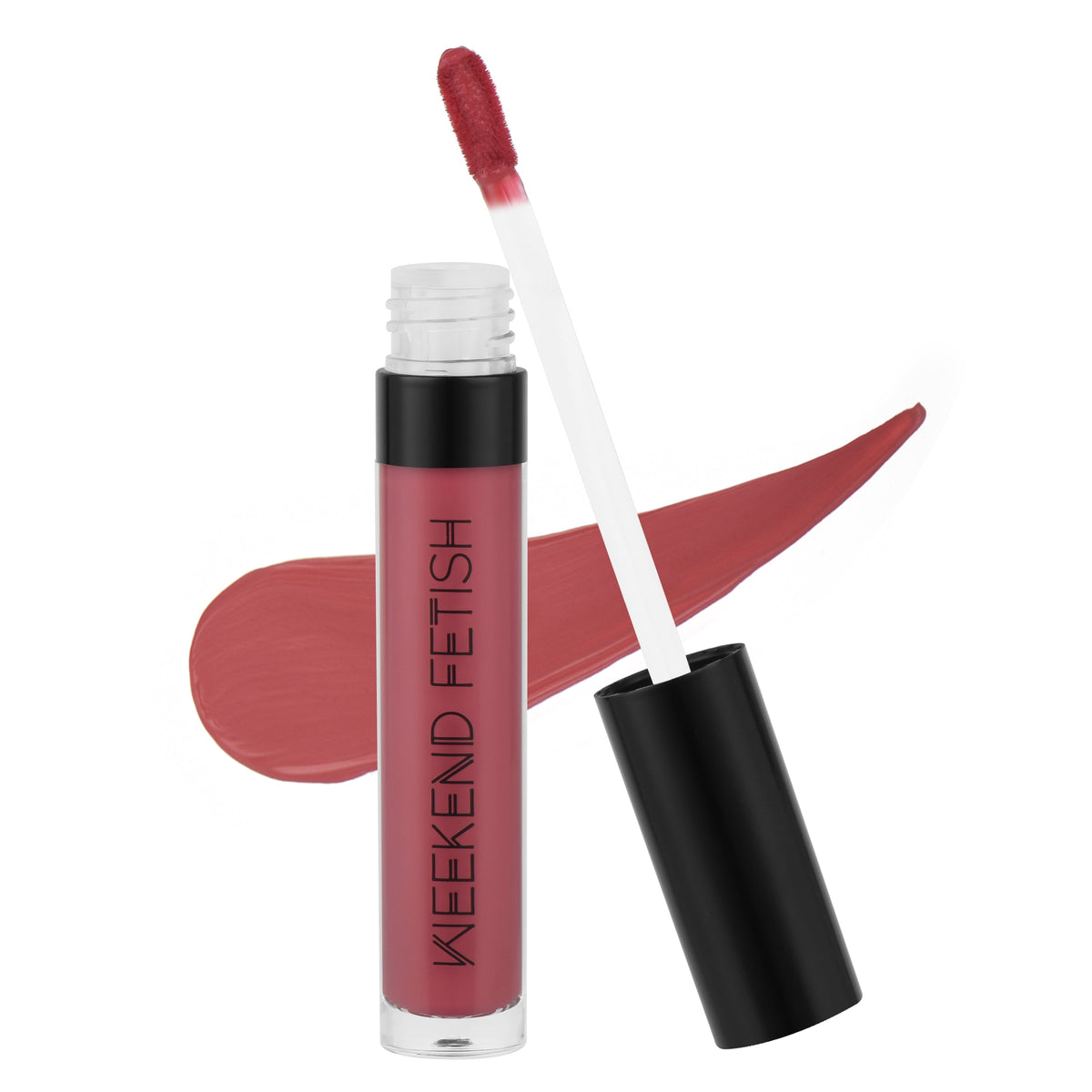 Weekend Fetish Matte Liquid Lipstick in Flirty, a bold red shade