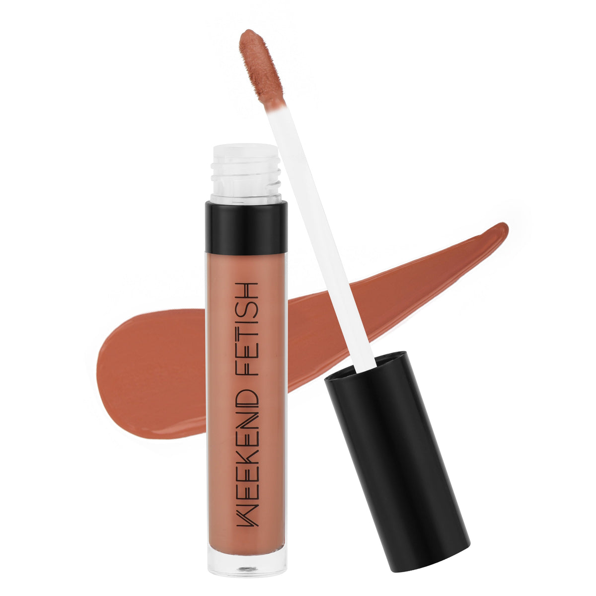 Weekend Fetish Matte Liquid Lipstick in Honey Dew You, a nude beige shade