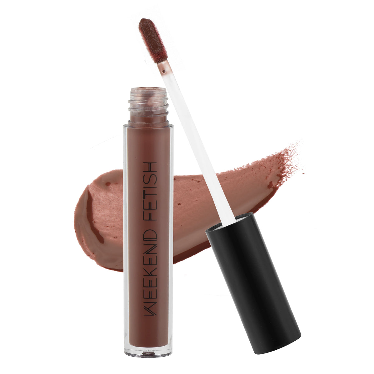Weekend Fetish Lip Luster Lip Gloss in Mahogany, a dark brown shade