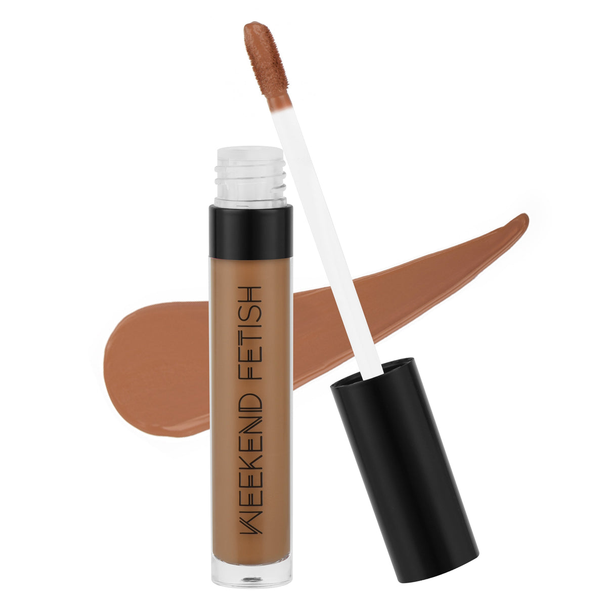 Weekend Fetish Matte Liquid Lipstick in Sandi a nude brown shade.