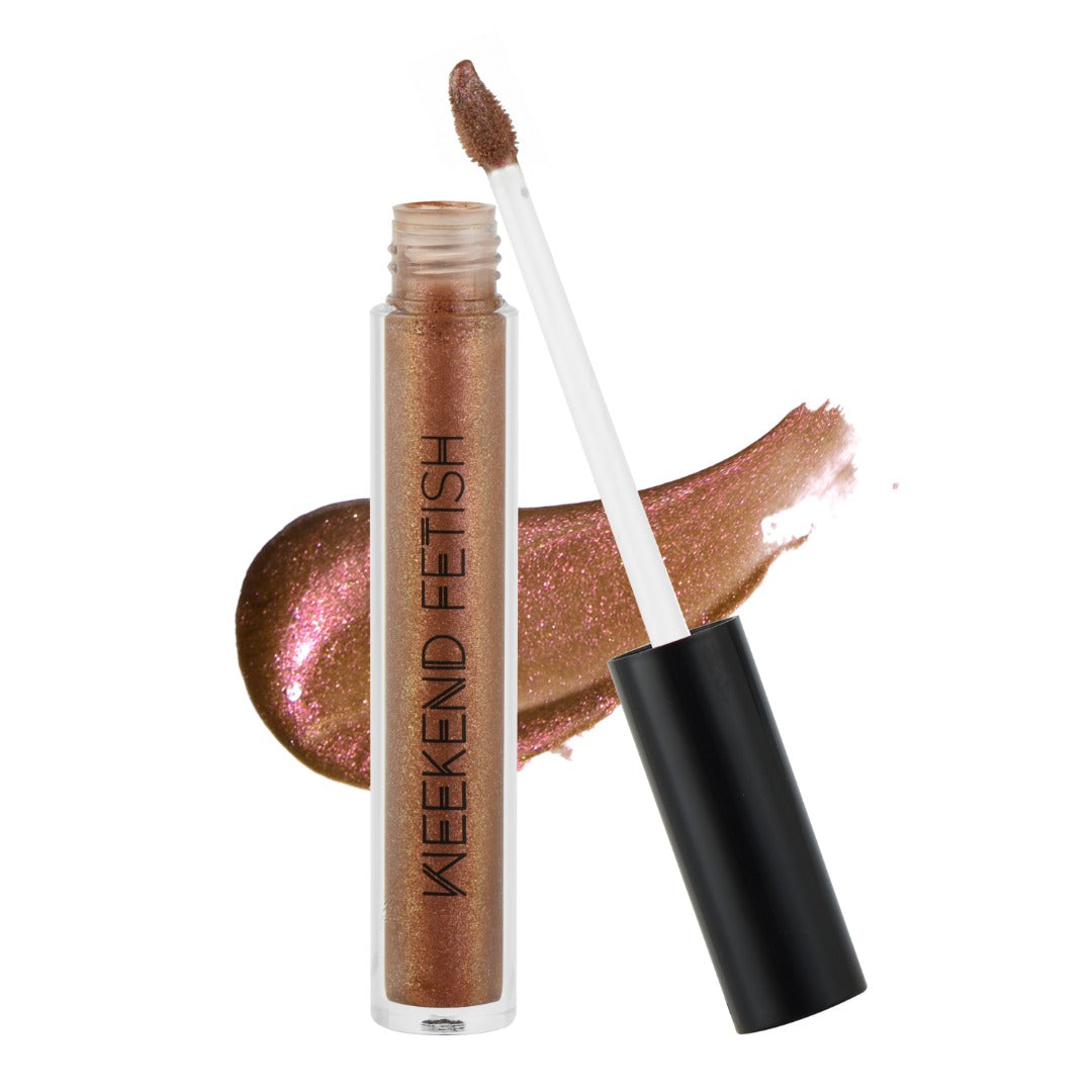 Weekend Fetish Lip Luster Lip Gloss in Sunkissed, a golden brown shade