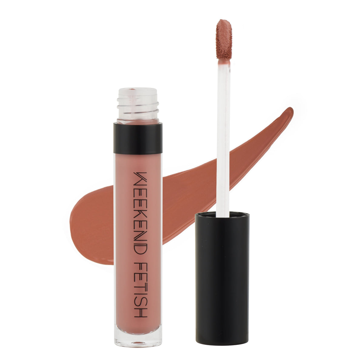 Weekend Fetish Matte Liquid Lipstick in Undressed, a nude beige shade